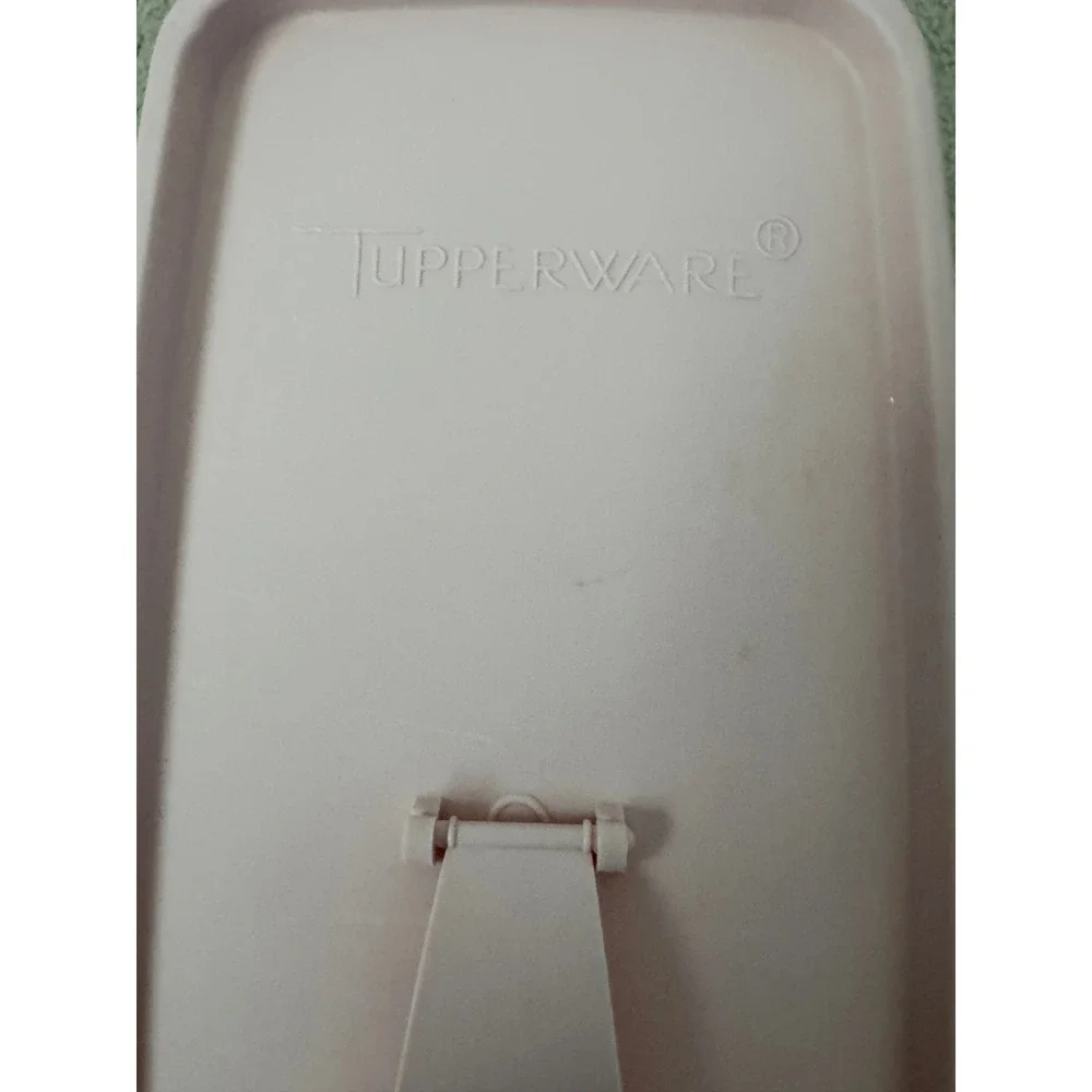TUPPERWARE Vtg 1980's 5 Piece Set Pink Frosted Clear Pantry Storage Containers